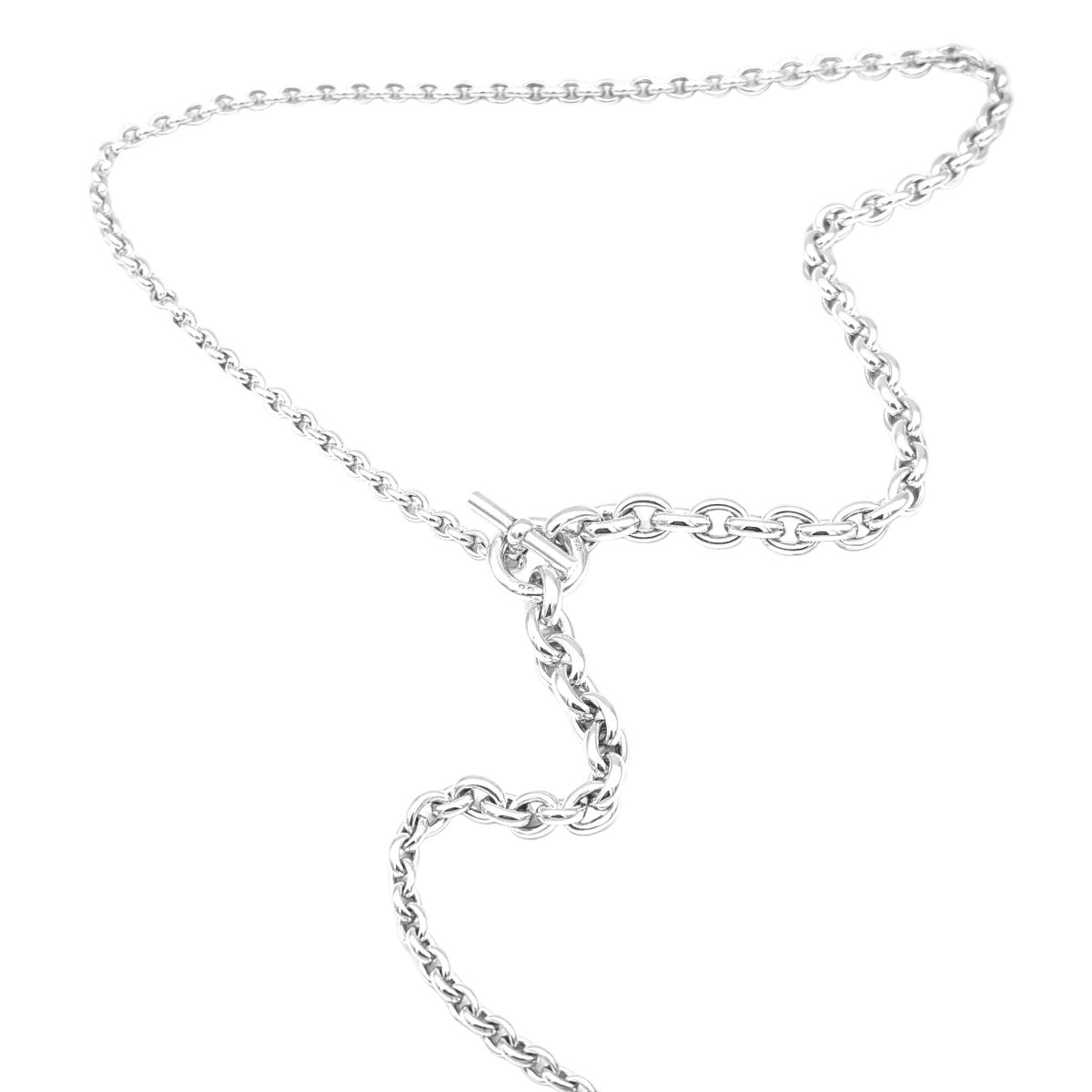 Collier Sautoir HERMÈS "Crescendo" en argent - Castafiore