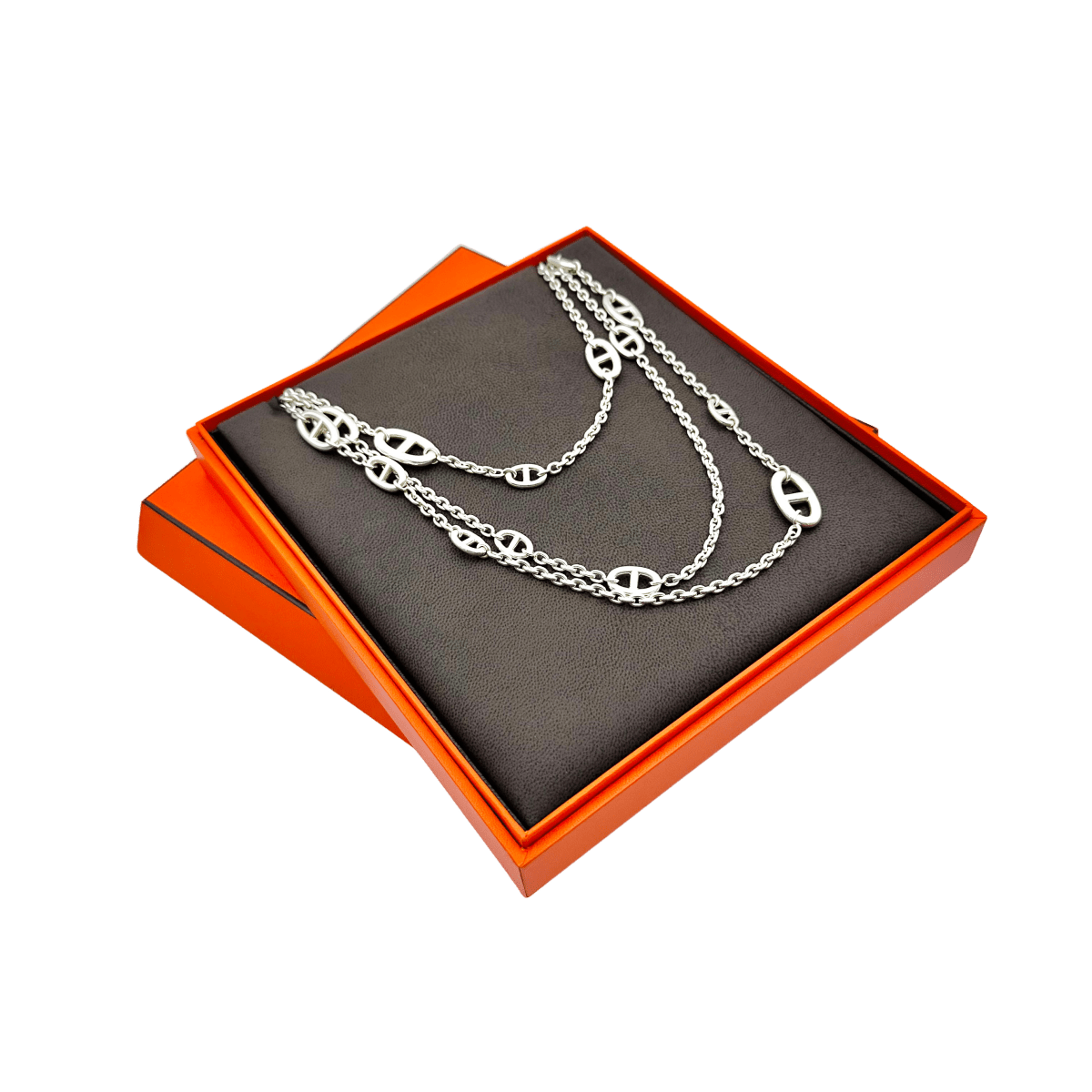 Collier Sautoir HERMÈS "Farandole" en argent - Castafiore