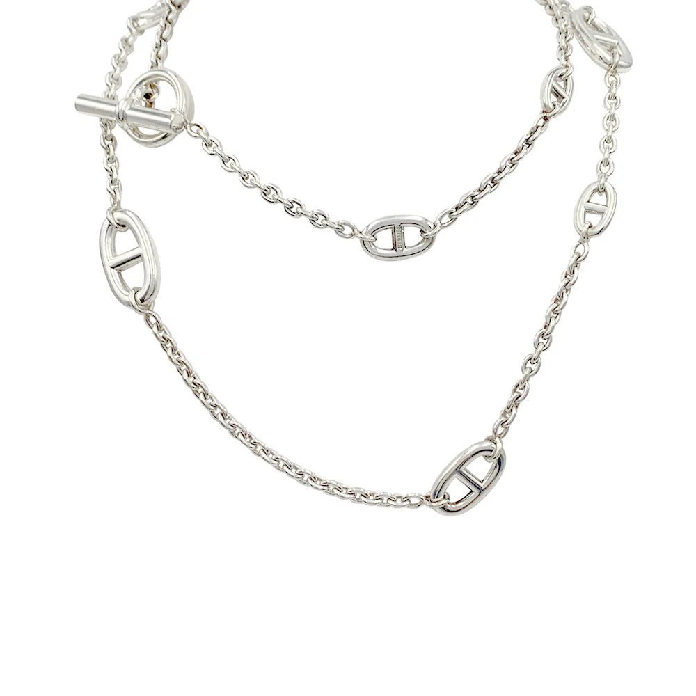 Collier Sautoir HERMÈS "Farandole" en argent - Castafiore