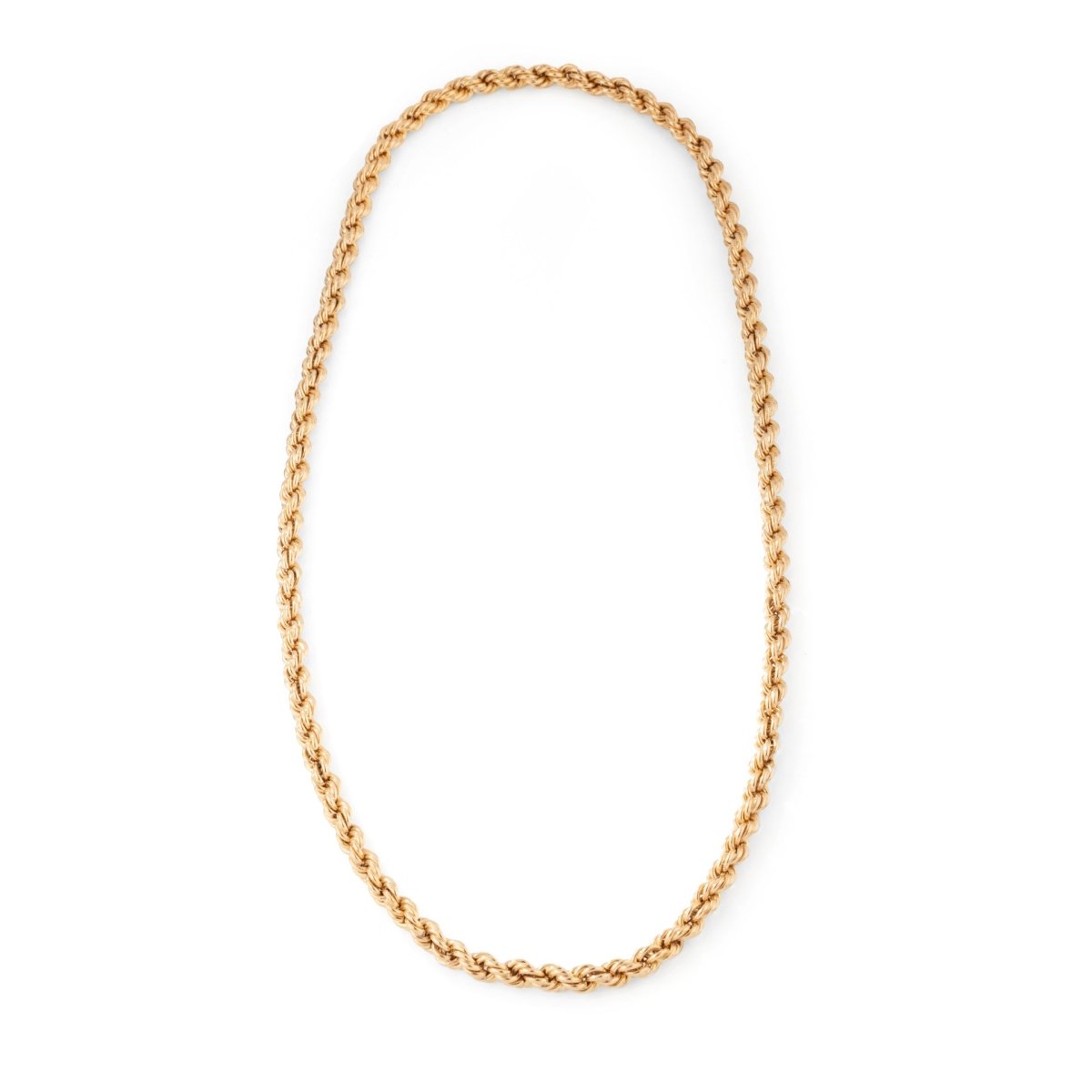 Collier Sautoir maille polonaise en or rose - Castafiore