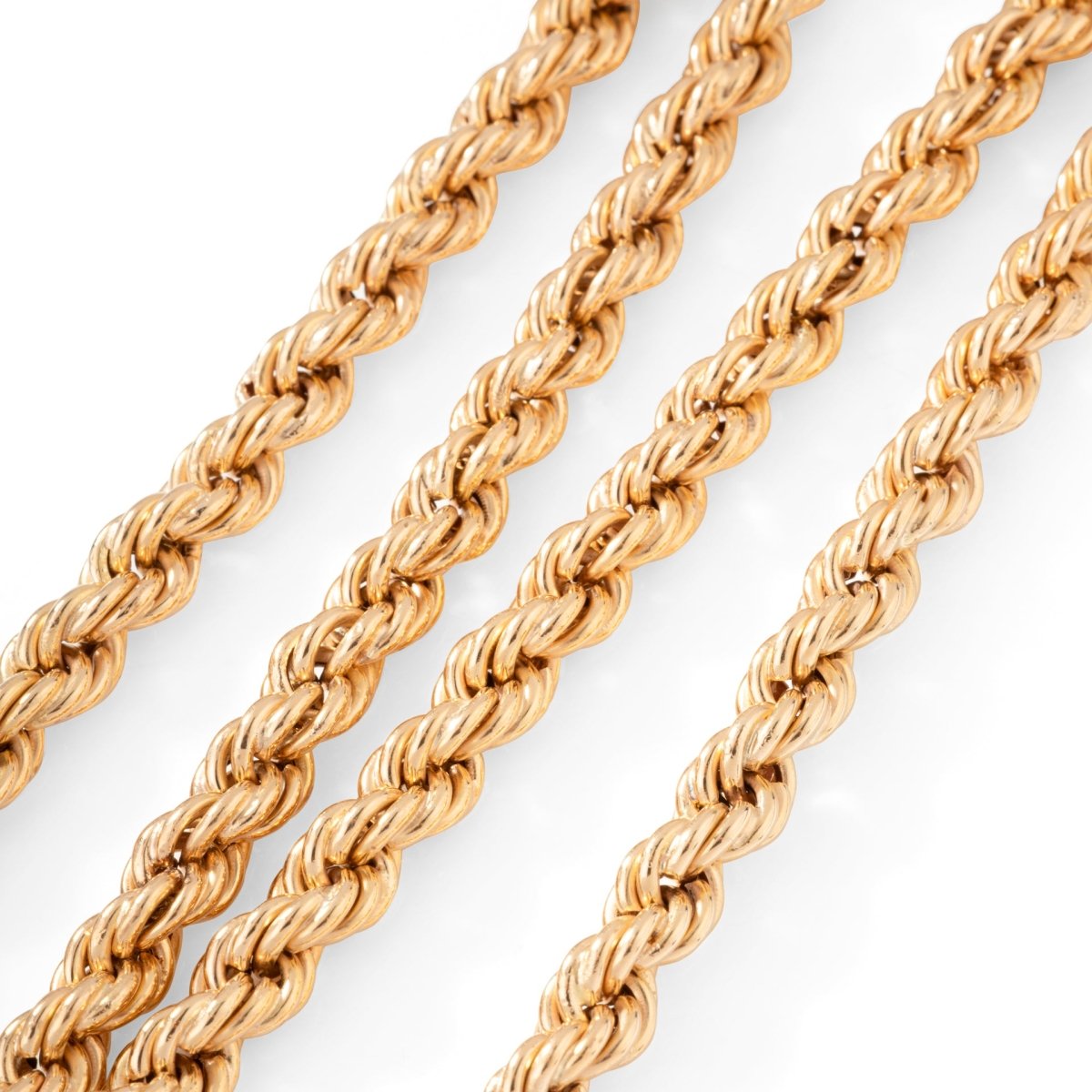 Collier Sautoir maille polonaise en or rose - Castafiore