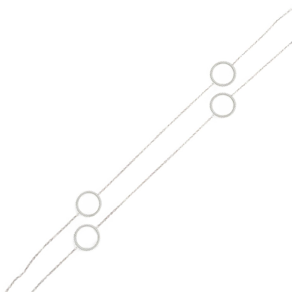 Collier Sautoir MAUBOUSSIN "Le premier Jour" en or blanc et perles - Castafiore