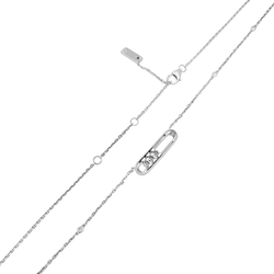 Collier - Sautoir MESSIKA, "Baby Move", or blanc et diamants - Castafiore