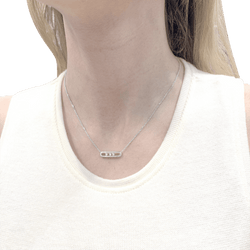 Collier - Sautoir MESSIKA, "Baby Move", or blanc et diamants - Castafiore