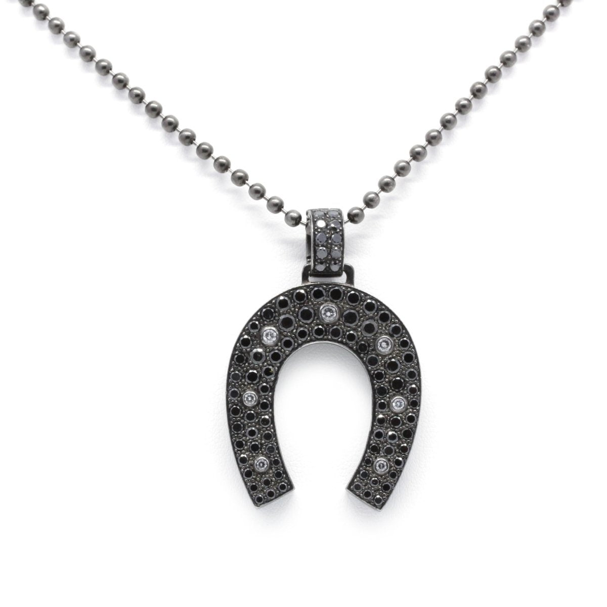 Collier Sautoir - Or Noir Et Diamants Noirs - Castafiore