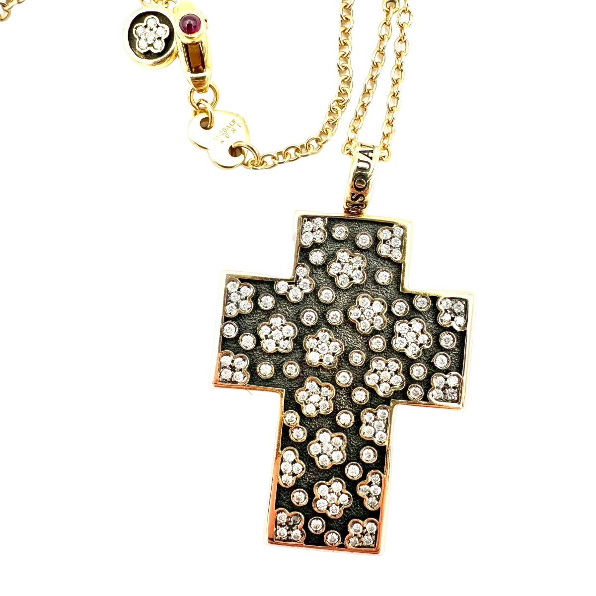 Collier Sautoir PASQUALE BRUNI "Ricami" en or rose, rubis et diamants - Castafiore