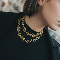 Collier Sautoir transformable CHAUMET en or jaune