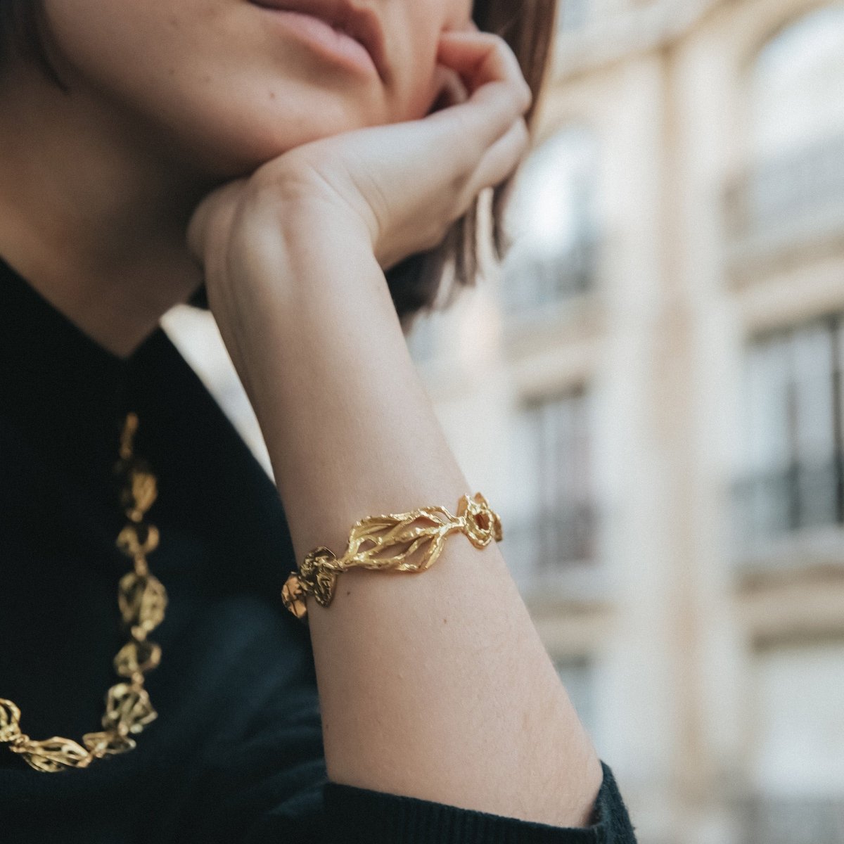 Collier Sautoir transformable CHAUMET en or jaune - Castafiore