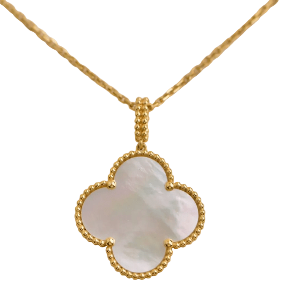 Collier Sautoir VAN CLEEF & ARPELS "Magic Alhambra" en or jaune et nacre - Castafiore