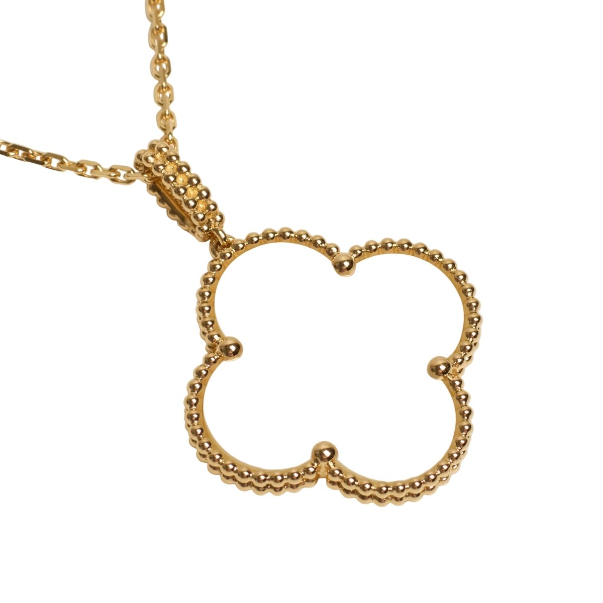 Collier Sautoir VAN CLEEF & ARPELS "Magic Alhambra" en or jaune et nacre - Castafiore