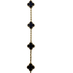 Collier Sautoir VAN CLEEF & ARPELS Vintage Alhambra en or jaune et onyx