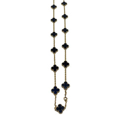 Collier Sautoir VAN CLEEF & ARPELS Vintage Alhambra en or jaune et onyx