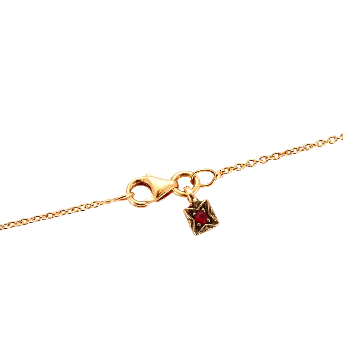 Collier SELIM MOUZANNAR Istambul en or rose tourmaline rose et diamants - Castafiore