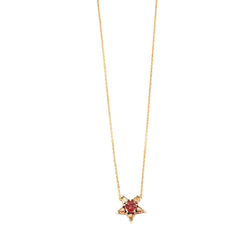 Collier SELIM MOUZANNAR Istambul en or rose tourmaline rose et diamants - Castafiore