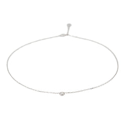 Collier Solitaire CARTIER "Cartier d'amour" en or blanc et diamant - Castafiore
