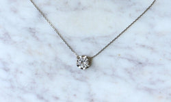 Collier solitaire diamant 1.24 Cts - Castafiore