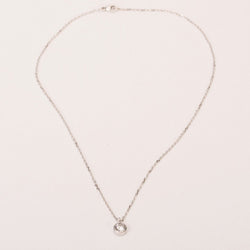 Collier solitaire diamant en or blanc - Castafiore