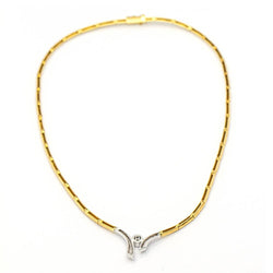 Collier SOLITAIRE en or bicolore et diamants - Castafiore
