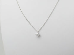 Collier solitaire en or blanc et diamant 0.70ct - Castafiore