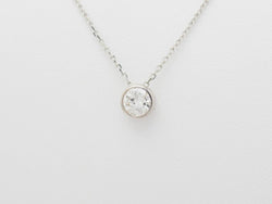 Collier solitaire en or blanc et diamant 0.77ct - Castafiore