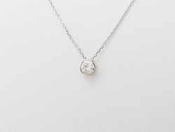 Collier solitaire en or blanc et diamant 0.77ct - Castafiore