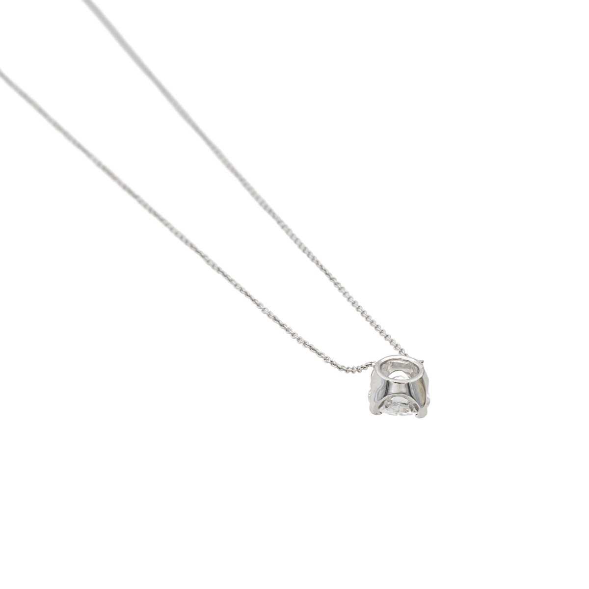 Collier Solitaire en or blanc et diamant - Castafiore