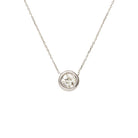 Collier Solitaire en or blanc et diamant - Castafiore