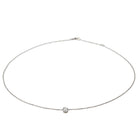 Collier Solitaire en Or blanc et Diamant - Castafiore