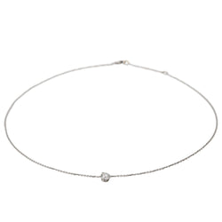 Collier Solitaire en Or blanc et Diamant - Castafiore