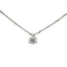 Collier Solitaire en Or blanc et Diamant - Castafiore