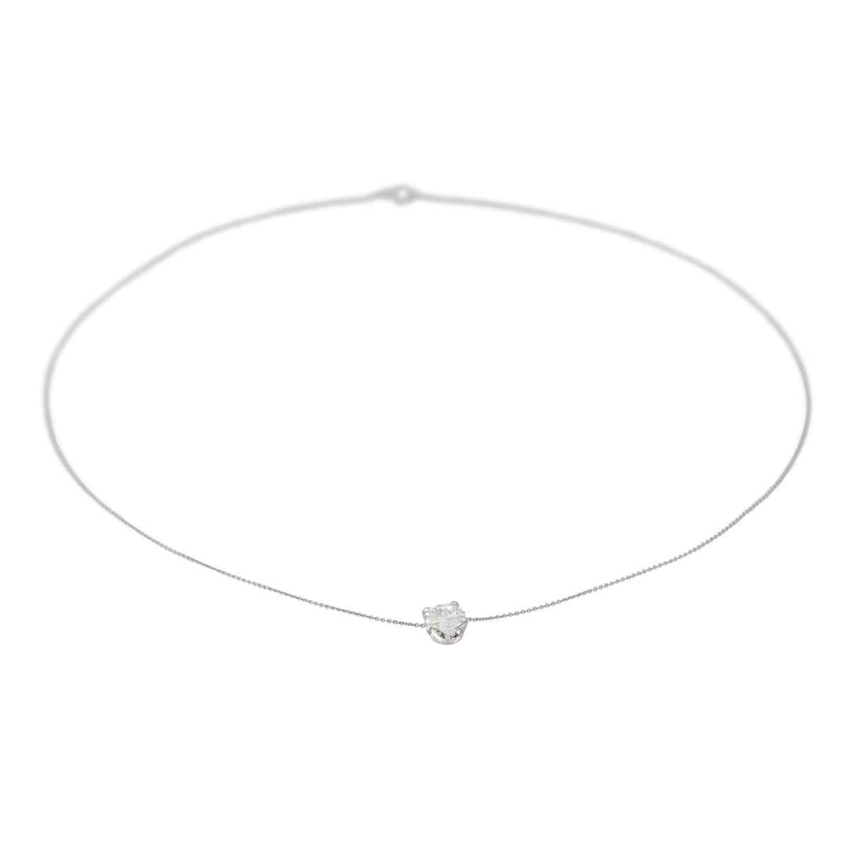 Collier Solitaire en or blanc et diamant - Castafiore