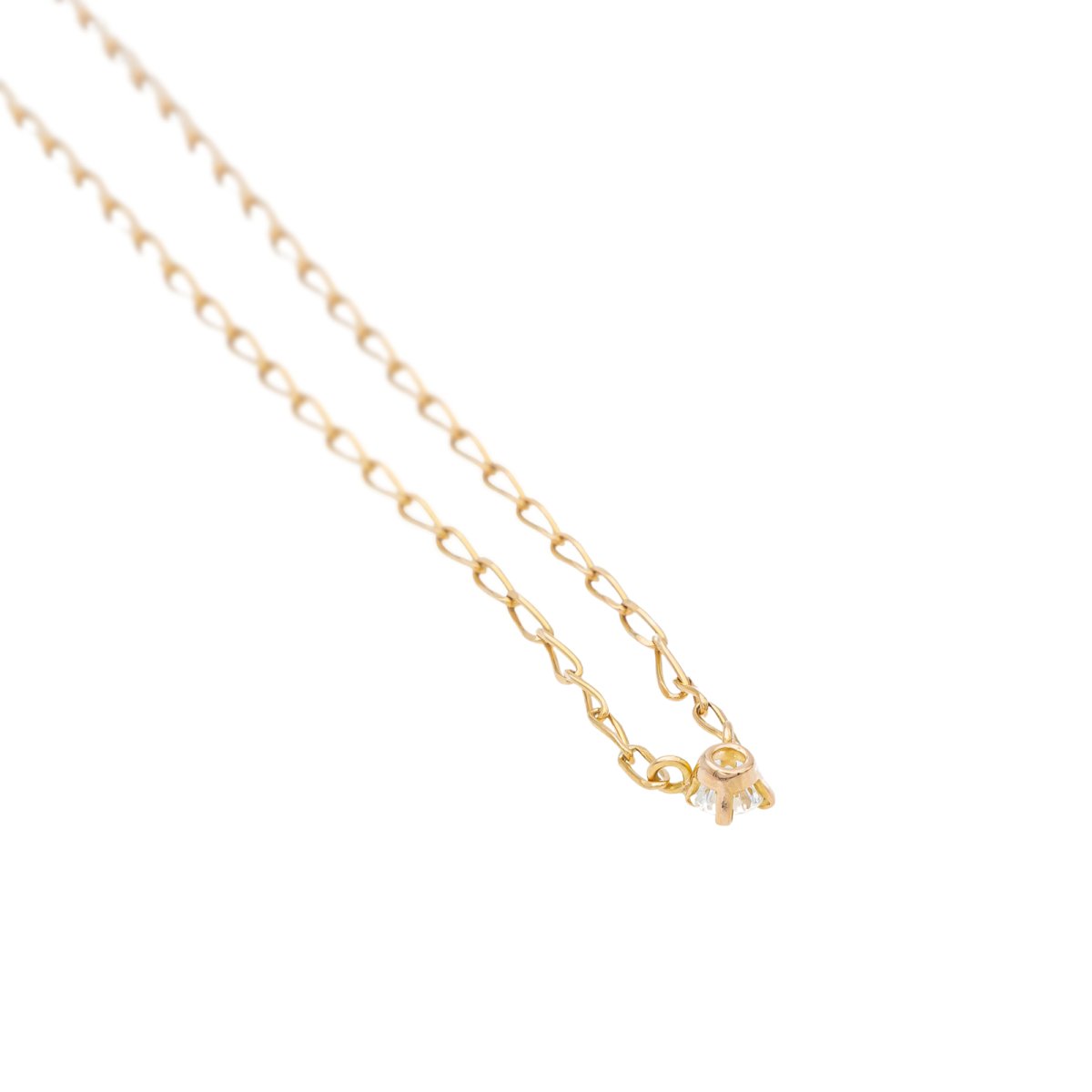 Collier Solitaire en or jaune et diamant - Castafiore