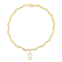Collier Solitaire en or jaune, or blanc et diamant - Castafiore