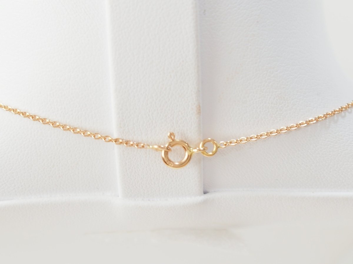 collier solitaire en or rose et diamant - Castafiore