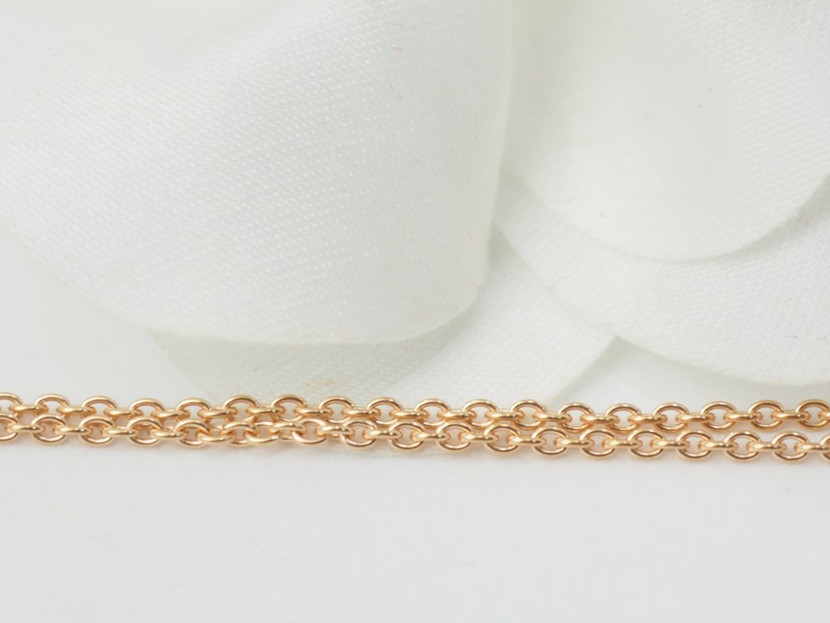 collier solitaire en or rose et diamant - Castafiore