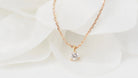 Collier Solitaire En Or Rose Et Diamant - Castafiore