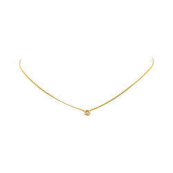 Collier Solitaire Or jaune Diamant - Castafiore