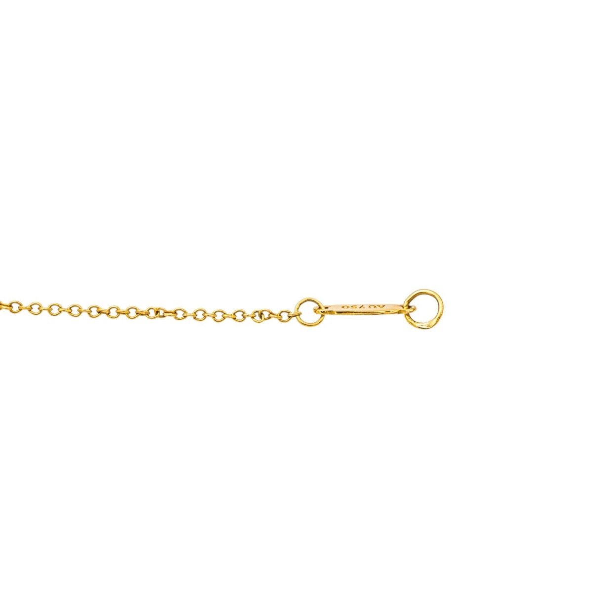 Collier TIFFANY & CO. Please return to Tiffany Mini maille forçat en or jaune - Castafiore