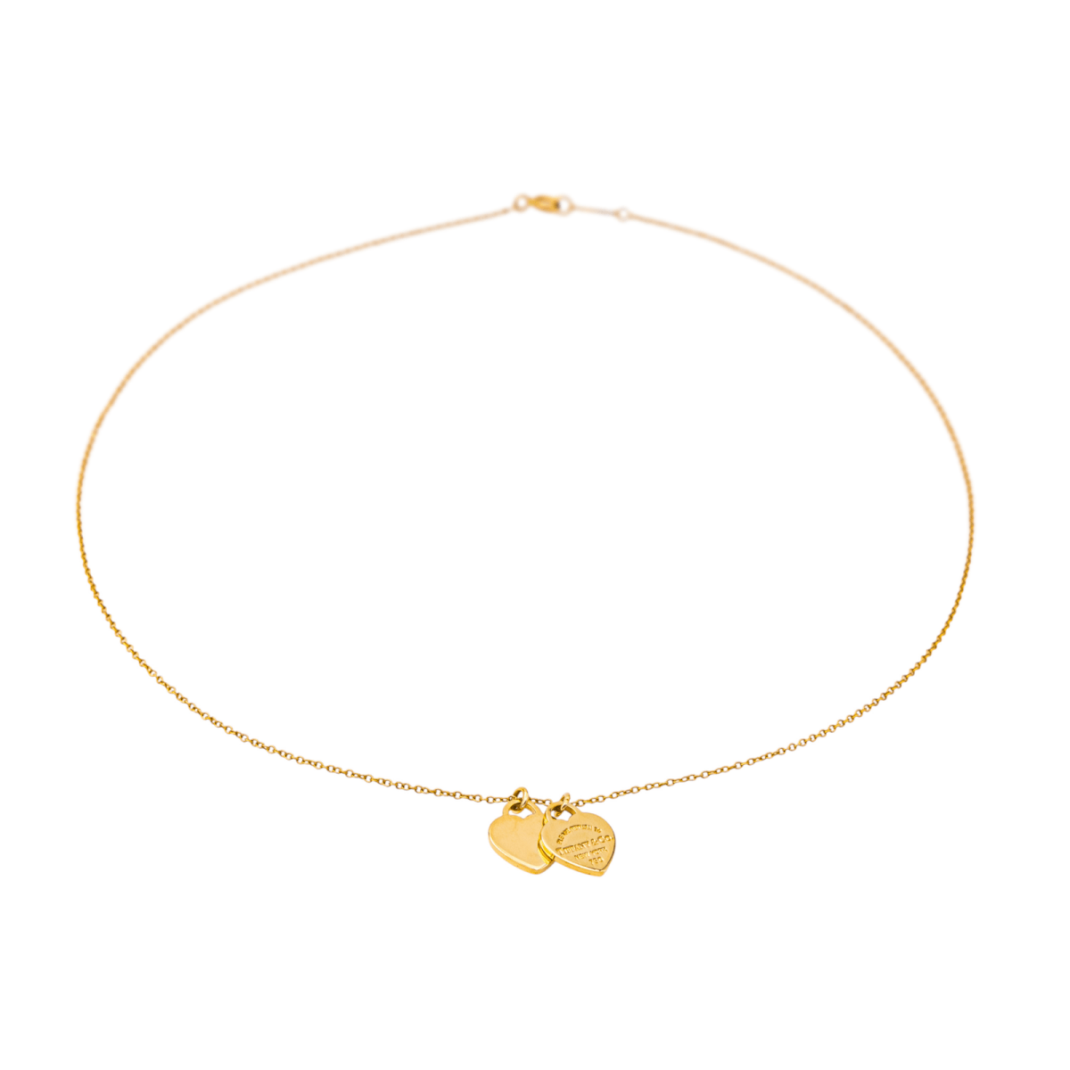 Collier TIFFANY & CO. Please return to Tiffany Mini maille forçat en or jaune - Castafiore