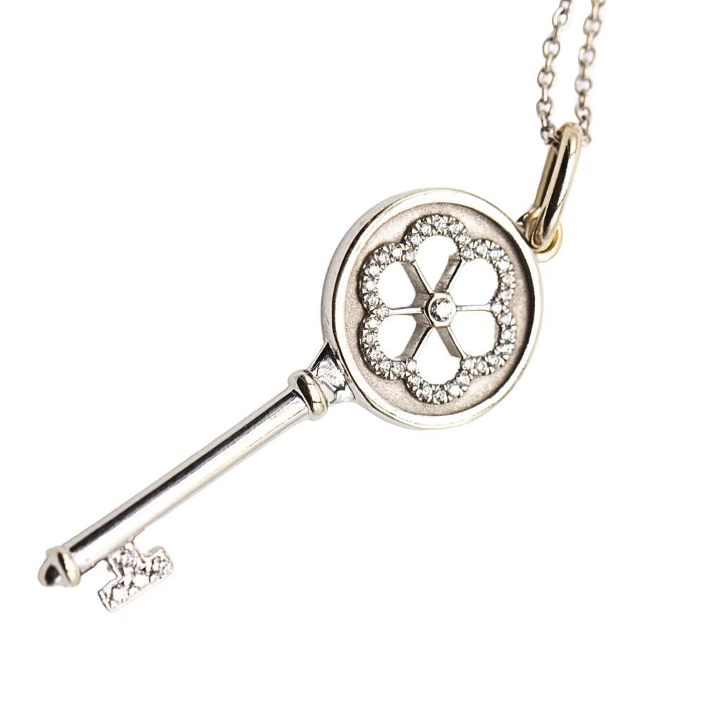 Collier TIFFANY KEY en or blanc et diamants - Castafiore