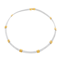 Collier Torque FRED "Force 10" en or jaune et acier - Castafiore