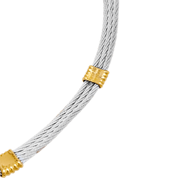 Collier Torque FRED "Force 10" en or jaune et acier - Castafiore