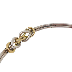 Collier torque ZOLOTAS nœud d'Hercule en argent et or jaune - Castafiore