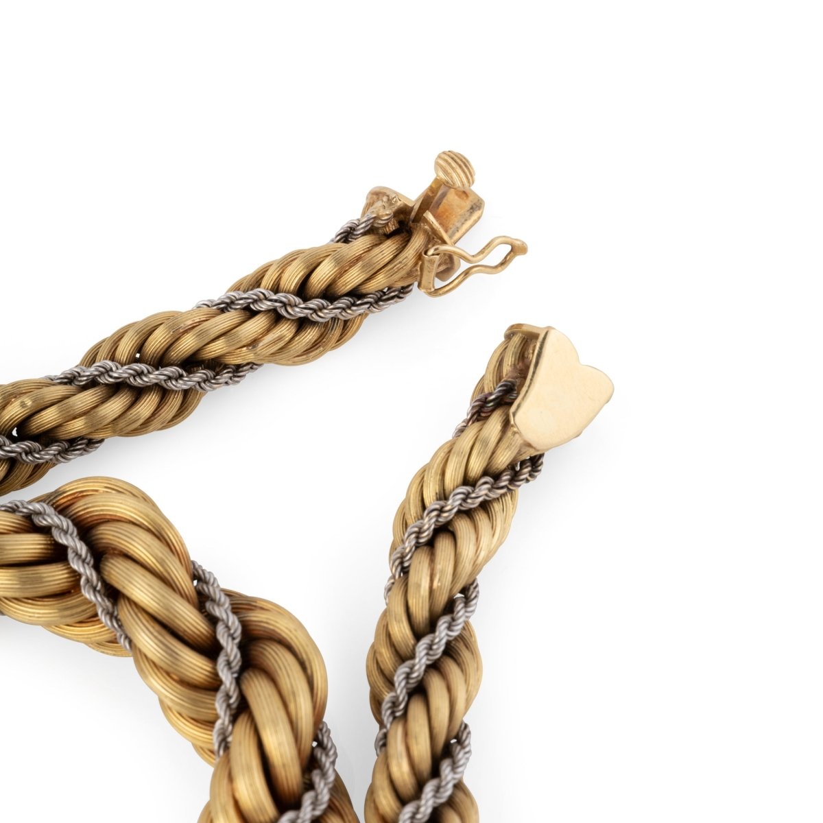 Collier Torsadé en or jaune et blanc - Castafiore