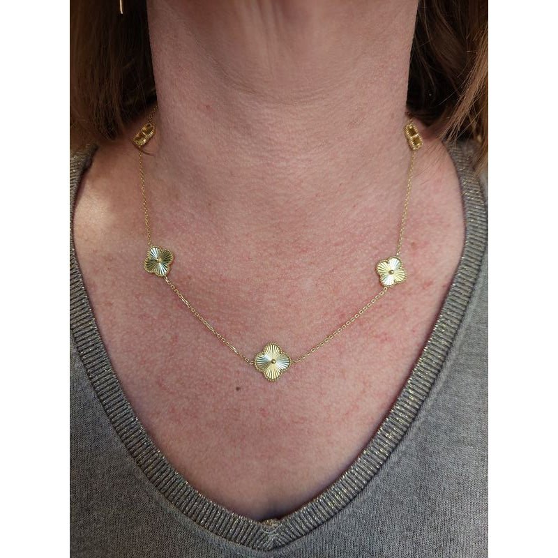Collier trèfles en or jaune - Castafiore