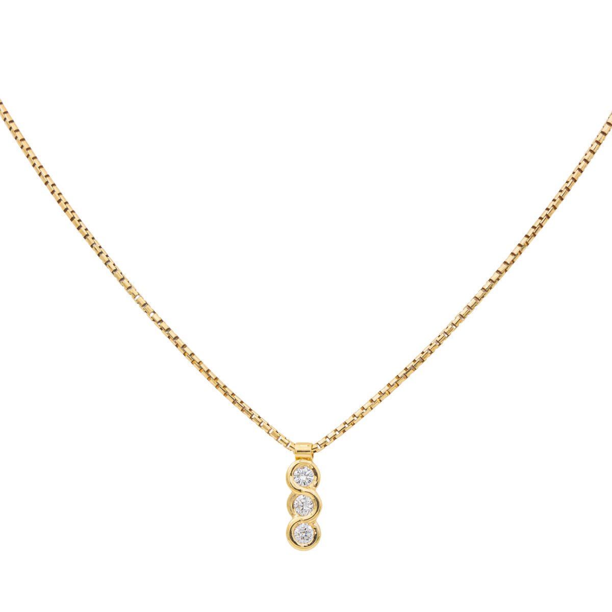 Collier trilogie Or jaune Diamant - Castafiore