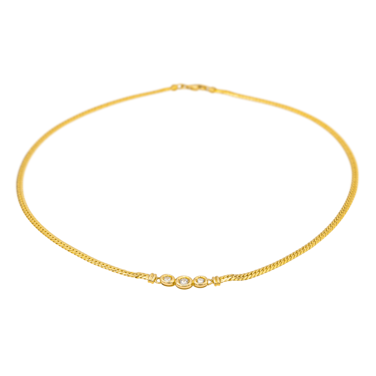 Collier Trilogie Or jaune Diamant - Castafiore