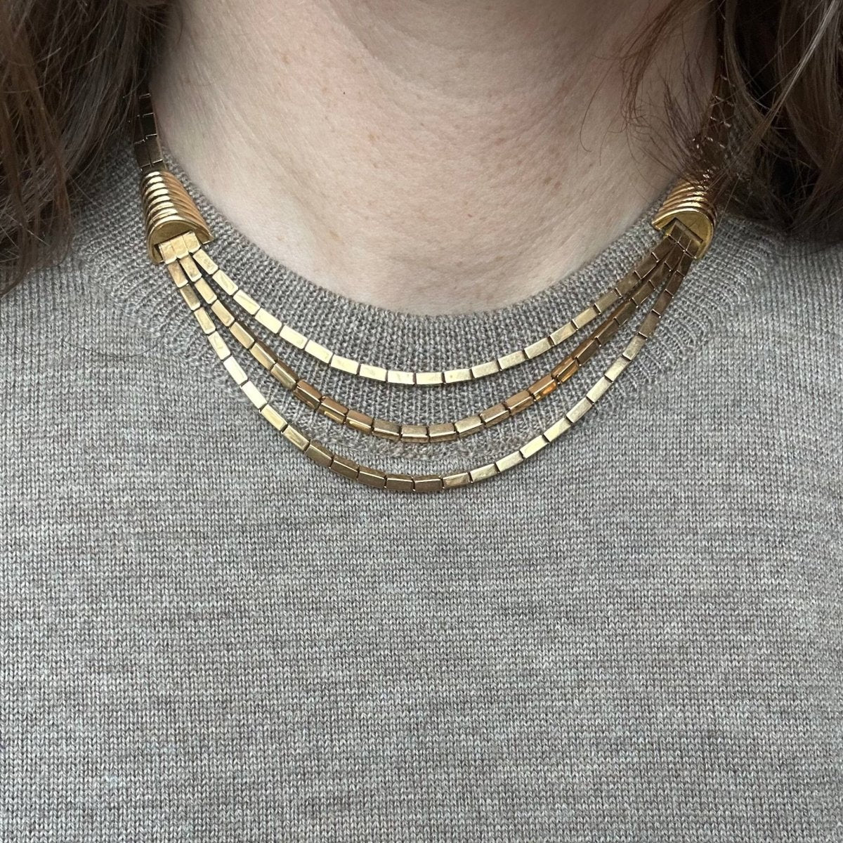 Collier trois rangs en or jaune - Castafiore