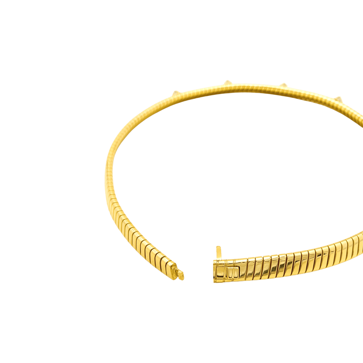 Collier Tubogas BULGARI "Tubogas" en or jaune et diamants - Castafiore