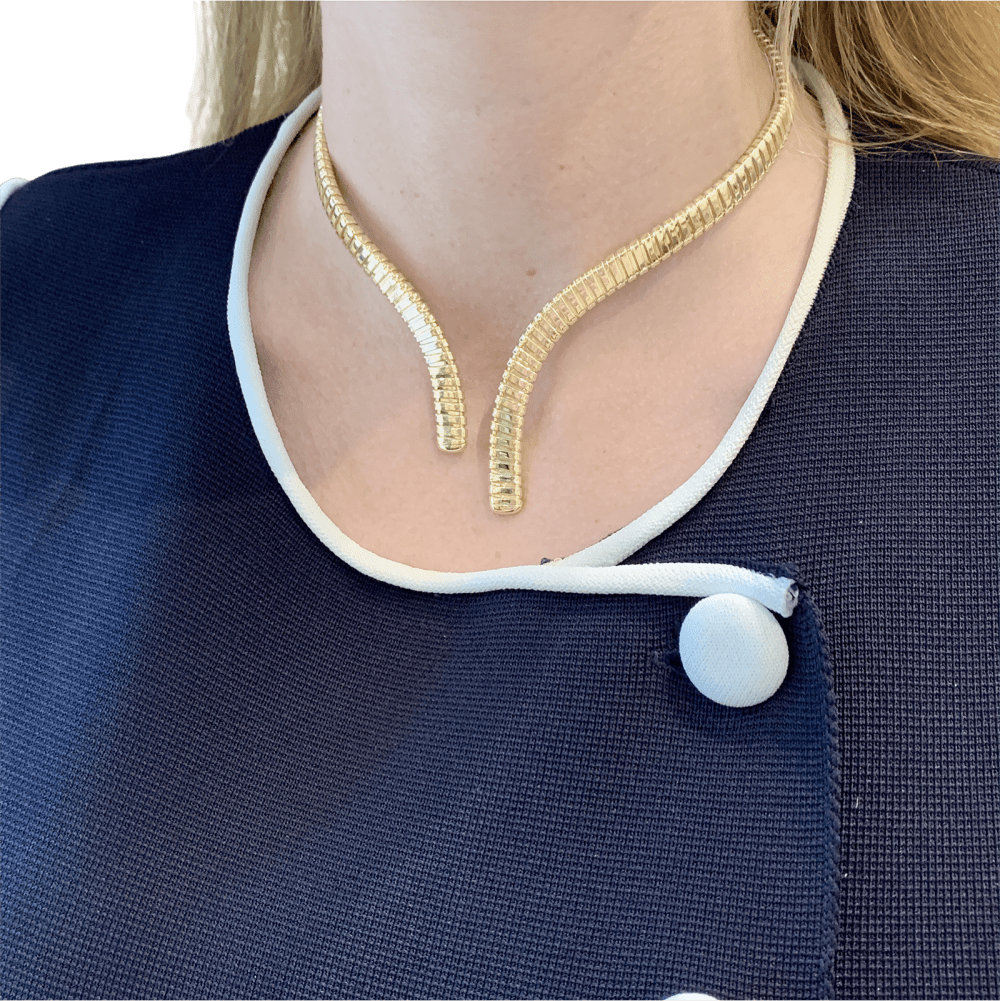 Collier Tubogas en or jaune - Castafiore